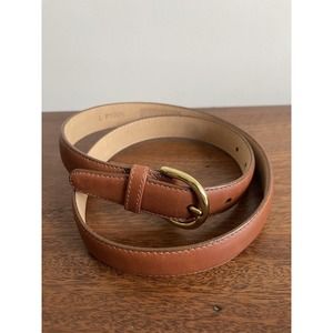 Pendleton Full Top Grain Brown Leather Belt With Gold Buckle Women’s L